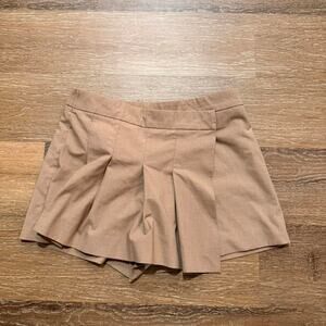 Zara tan pleated skort